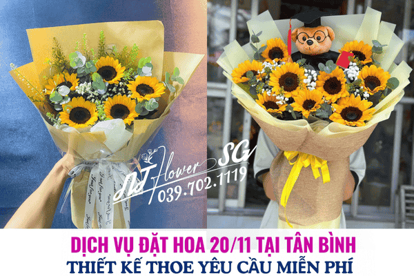 Dịch Vụ Đặt Hoa 20/11 Tại Tân Bình – Miễn Phí Thiết Kế Theo Yêu Cầu